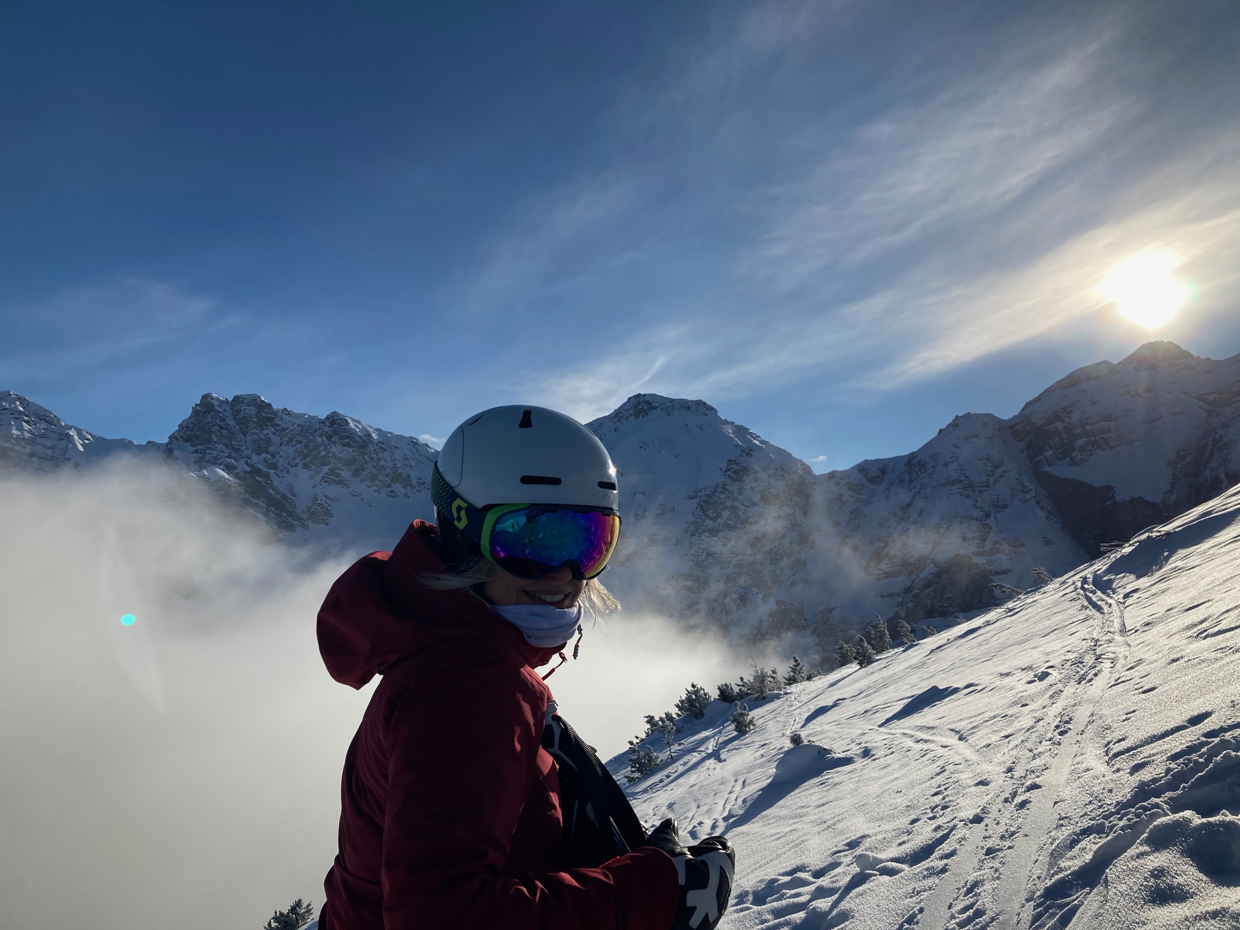 Corinna Lanthaler beim Skifahren