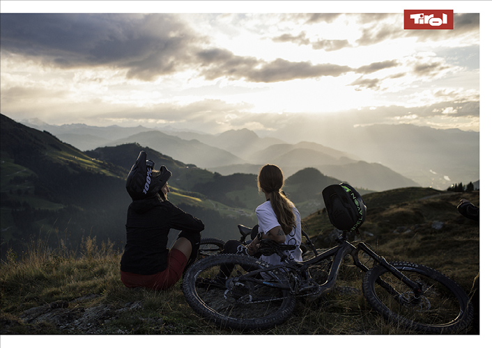 Poster Radfahrer am Wilden Kaiser