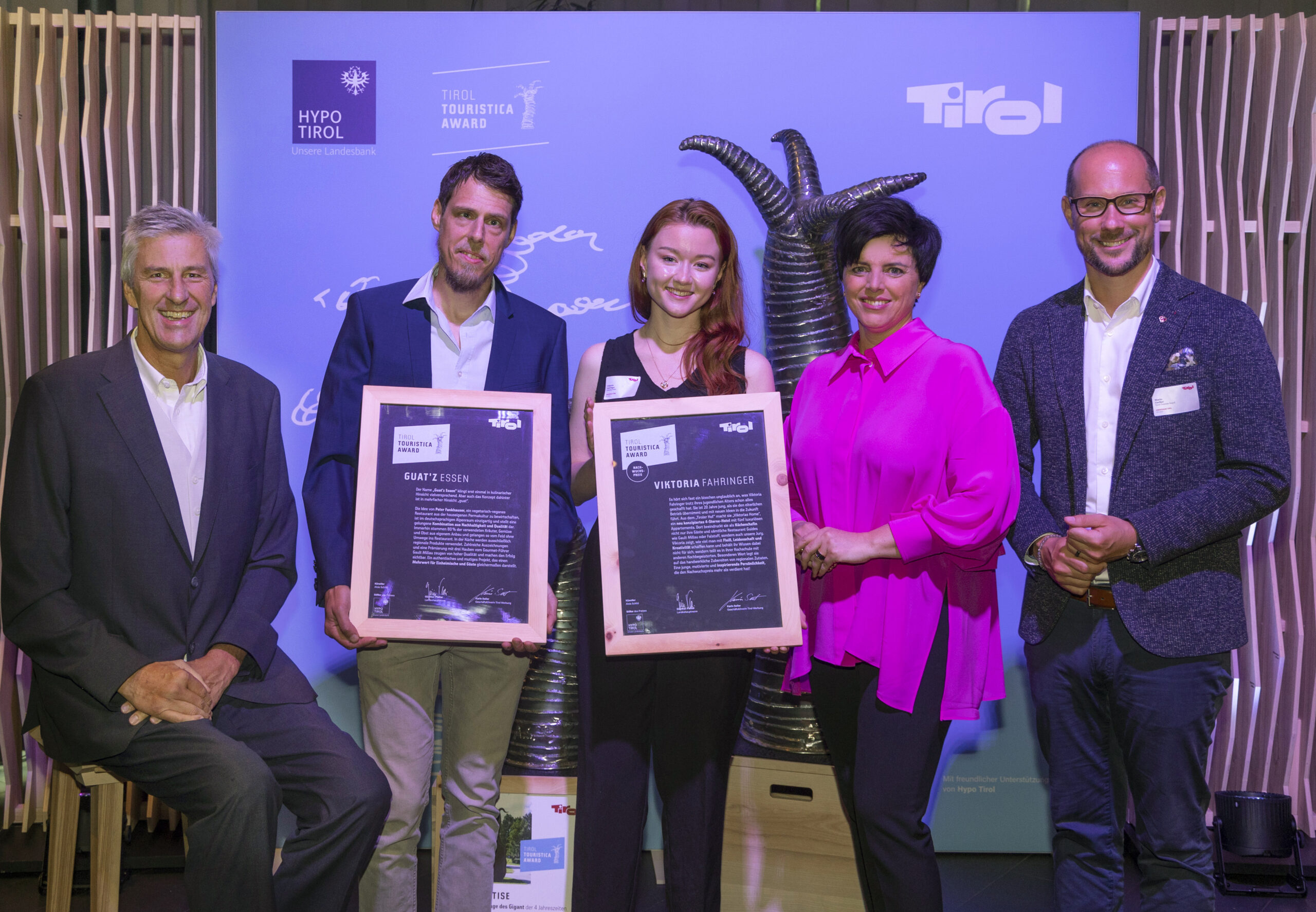 Johannes Haid, Peter Fankhauser, Viktoria Fahringer, Karin Seiler und Mario Gerber (von links)